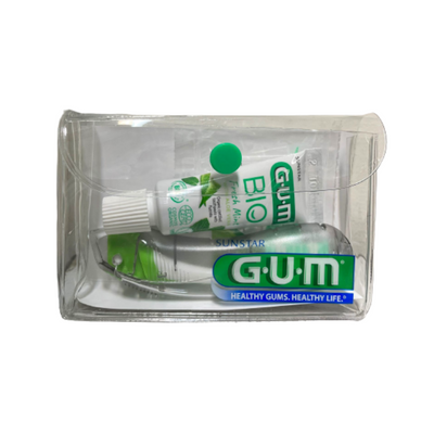 Gum Travel Kit Bio Spazzolino Pieghevole + Dentifricio 12 ml + 2