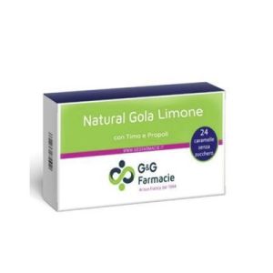 Natural Gola Limone Di G&G Farmacie Con Timo E Propoli 24 Caramelle